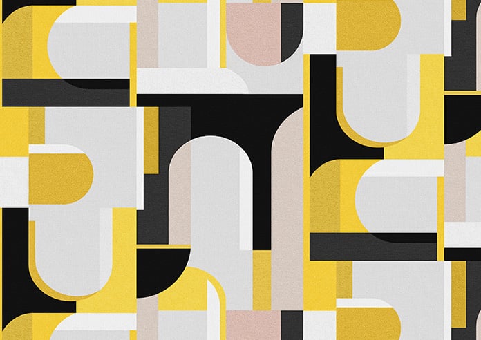 Archways, Yellow - Twist&Fit Roman Blind - Image 8